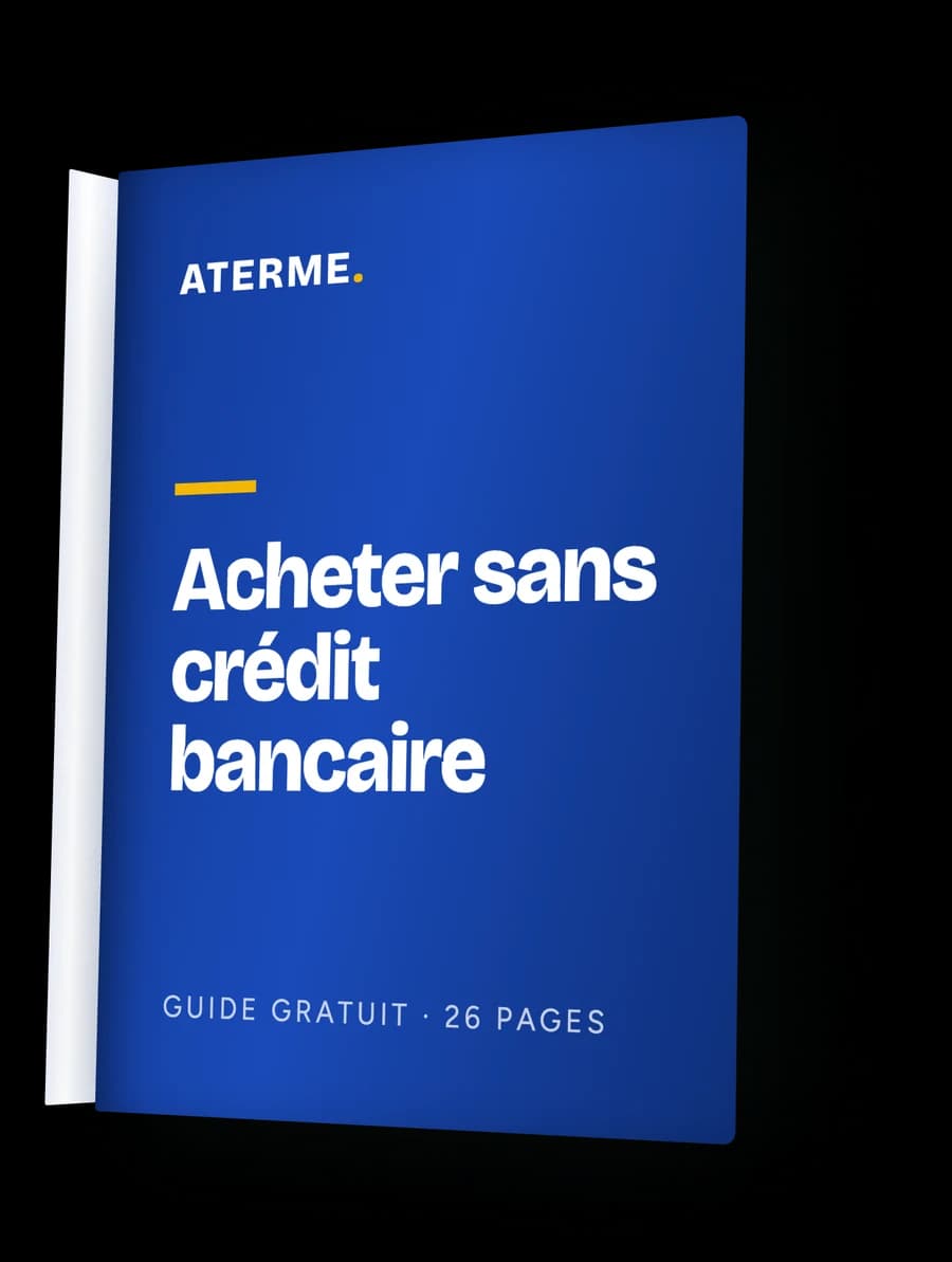 Couverture du guide « Acheter sans crédit bancaire » — 26 pages, ATERME.